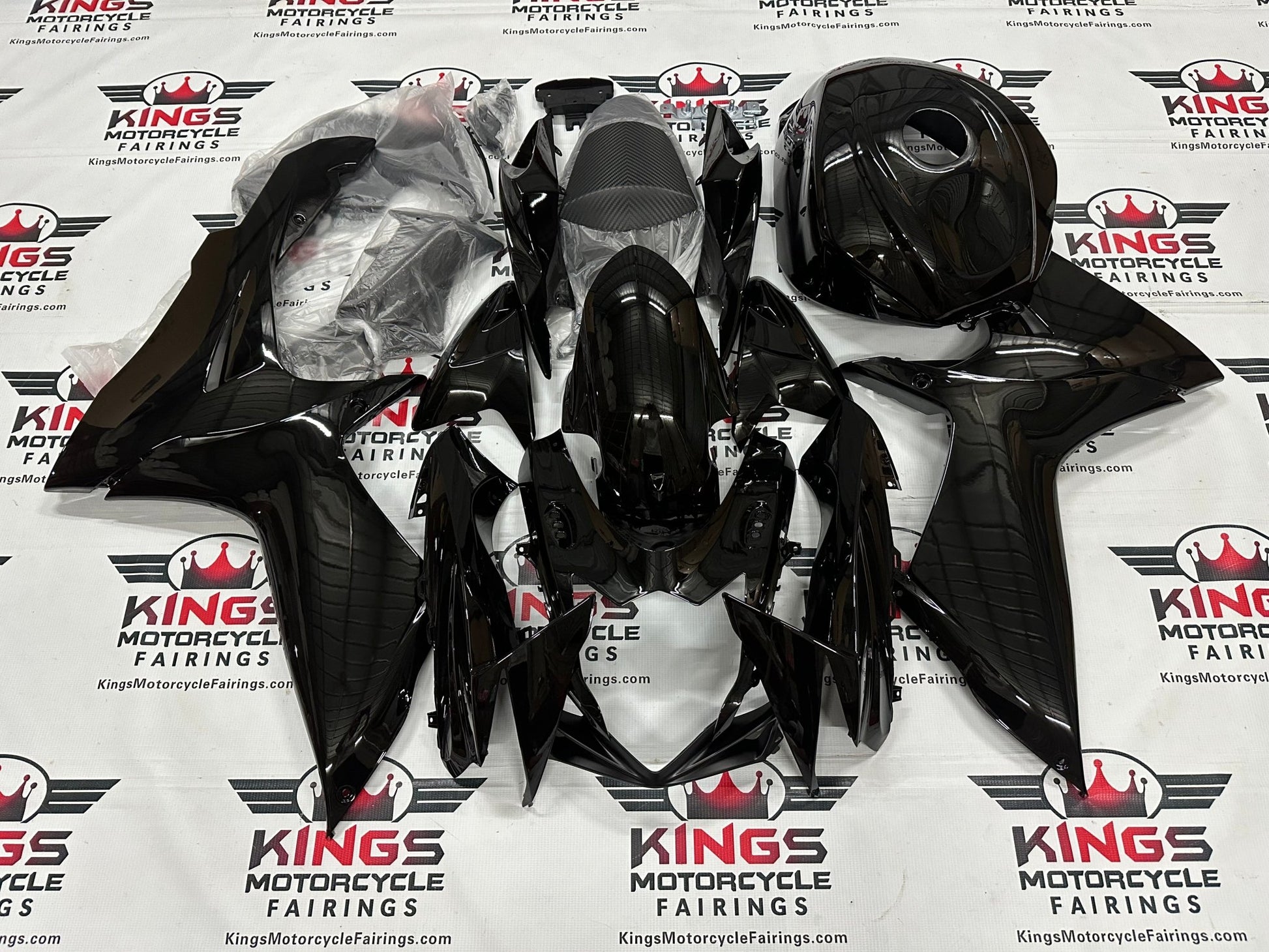 Suzuki GSXR600 Fairings (2011-2024) All Black at KingsMotorcycleFairings.com