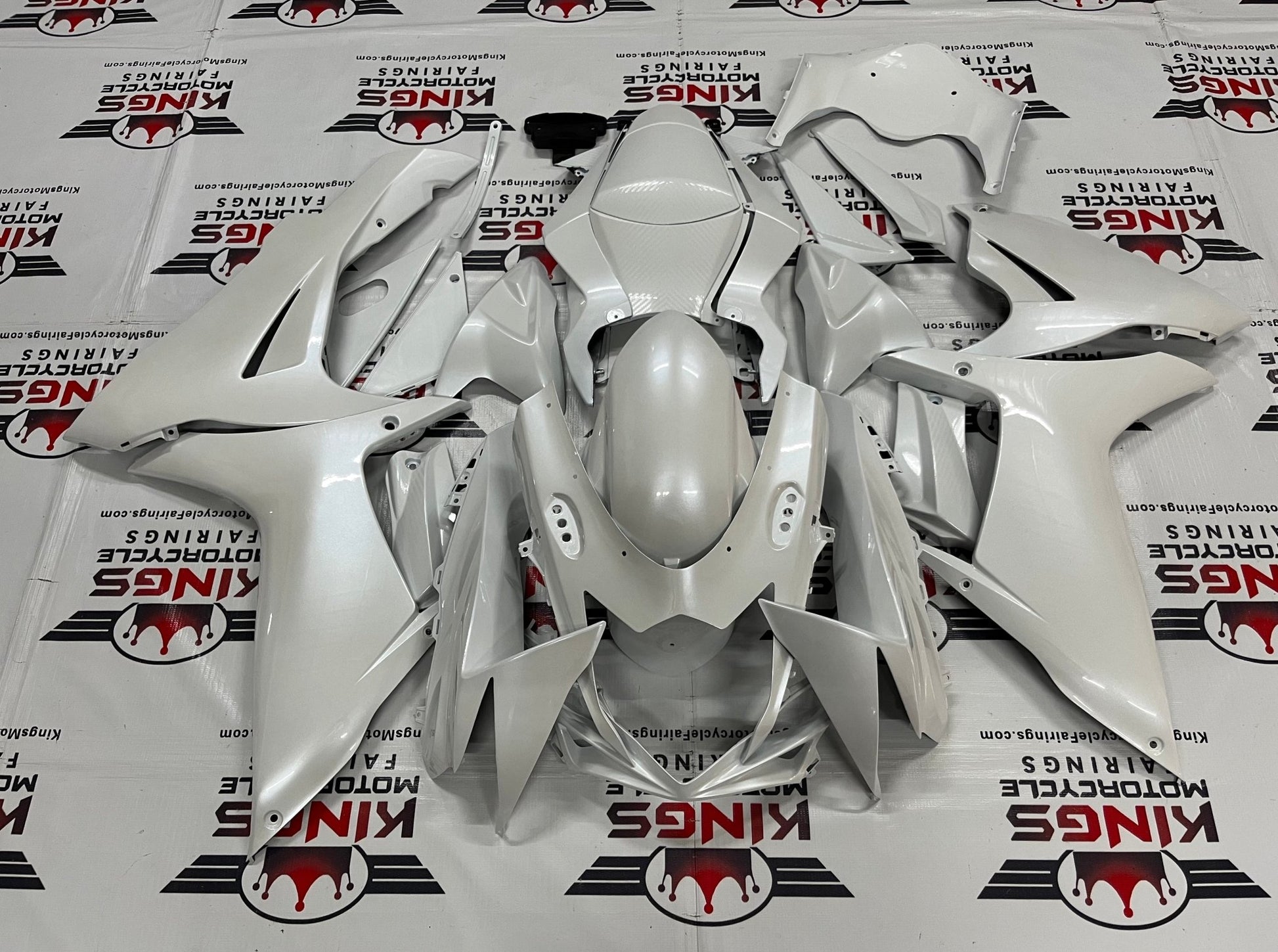 Suzuki GSXR600 Fairings (2011-2024) Pearl White at KingsMotorcycleFairings.com