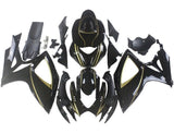 Suzuki GSXR750 Fairing Kit (2006-2007) Black, Gold Stripe at KingsMotorcycleFairings.com