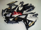 Suzuki GSXR750 Fairing Kit (2006-2007) Gloss Black, Gold at KingsMotorcycleFairings.com