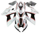 Suzuki GSXR750 Fairing Kit (2006-2007) White, Black, Red Pinstripe at KingsMotorcycleFairings.com