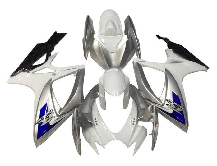 Suzuki GSXR750 Fairing Kit (2006-2007) White, Silver, Blue, Black at KingsMotorcycleFairings.com