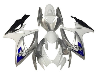 Suzuki GSXR750 Fairing Kit (2006-2007) White, Silver, Blue, Black at KingsMotorcycleFairings.com