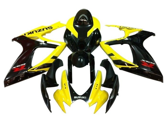 Suzuki GSXR750 Fairing Kit (2006-2007) Yellow, Black at KingsMotorcycleFairings.com