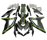 Suzuki GSXR750 Fairing Kit (2008-2010) Black, Green Stripe at KingsMotorcycleFairings.com