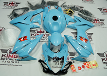 Suzuki GSXR750 Fairings (2011-2024) Light Blue, Red at KingsMotorcycleFairings.com