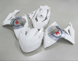Suzuki GSXR750 Race Fairing Kit (2006-2007) White, Silver, Red Star at KingsMotorcycleFairings.com