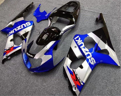 Suzuki GSXR 1000 Fairing Kit (2000-2002) Blue, Silver, Black, Red at KingsMotorcycleFairings.com