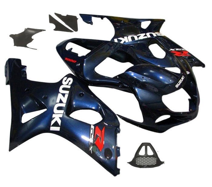 Suzuki GSXR 1000 Fairing Kit (2000-2002) Dark Blue at KingsMotorcycleFairings.com