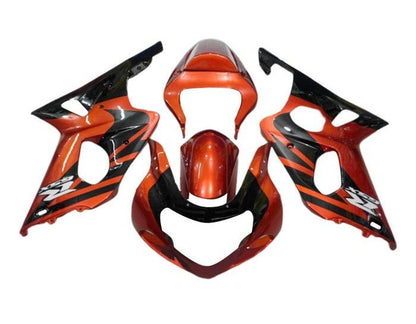 Suzuki GSXR 1000 Fairing Kit (2000-2002) Orange, Black at KingsMotorcycleFairings.com