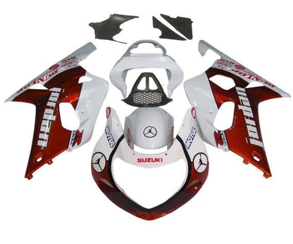 Suzuki GSXR 1000 Fairing Kit (2000-2002) Red, White Jordan at KingsMotorcycleFairings.com
