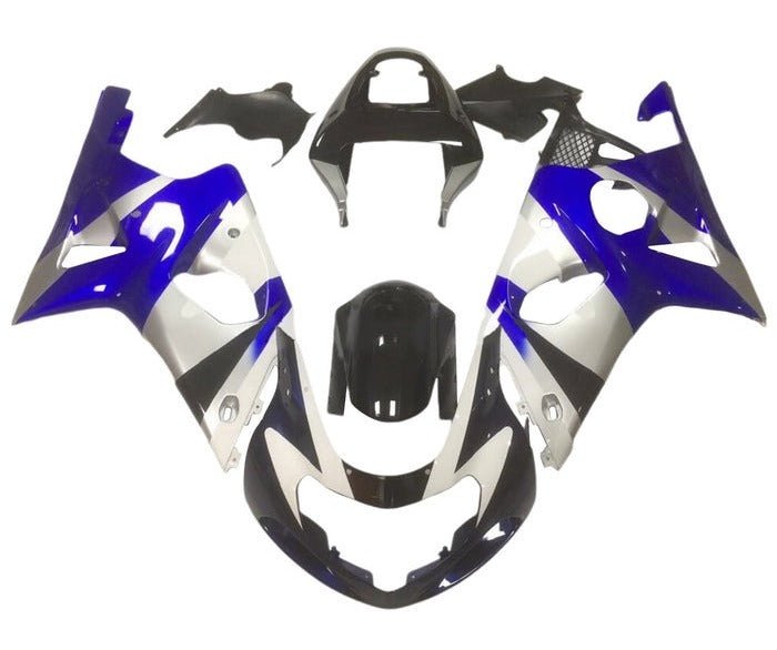 Suzuki GSXR 1000 Fairing Kit (2000-2002) Silver, Blue, Black, Dark Blue at KingsMotorcycleFairings.com