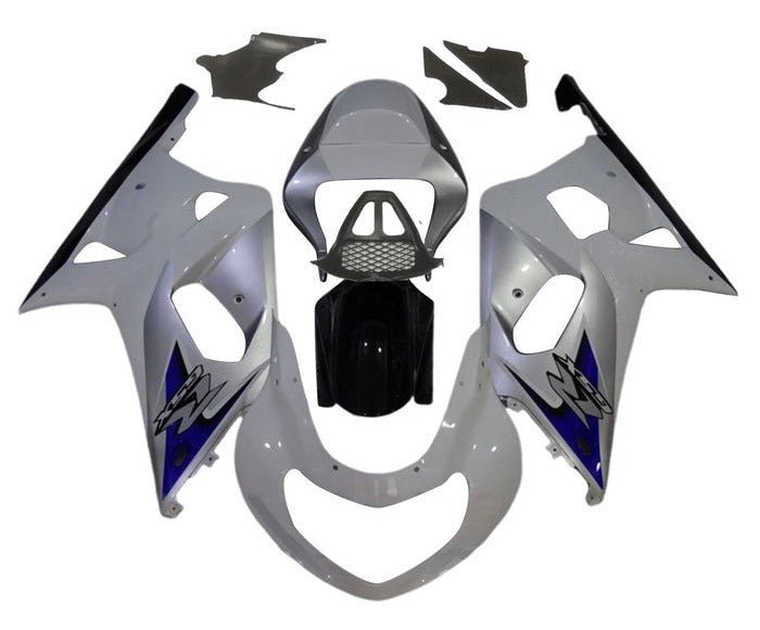 Suzuki GSXR 1000 Fairing Kit (2000-2002) White, Silver, Blue, Black at KingsMotorcycleFairings.com