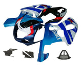 Suzuki GSXR 1000 Fairing Kit (2000-2002) White, Triple Blue, Black, Red at KingsMotorcycleFairings.com