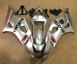 Suzuki GSXR 1000 Fairing Kit (2003-2004) Silver, Black, Red, White at KingsMotorcycleFairings.com