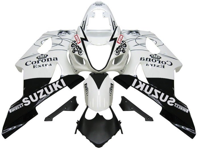 Suzuki GSXR 1000 Fairing Kit (2003-2004) White, Black, Red Motul at KingsMotorcycleFairings.com