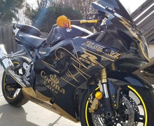 Suzuki GSXR 1000 Fairings (2003-2004) Black, Gold Corona at KingsMotorcycleFairings.com