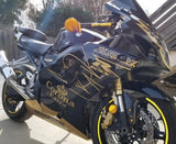 Suzuki GSXR 1000 Fairings (2003-2004) Black, Gold Corona at KingsMotorcycleFairings.com