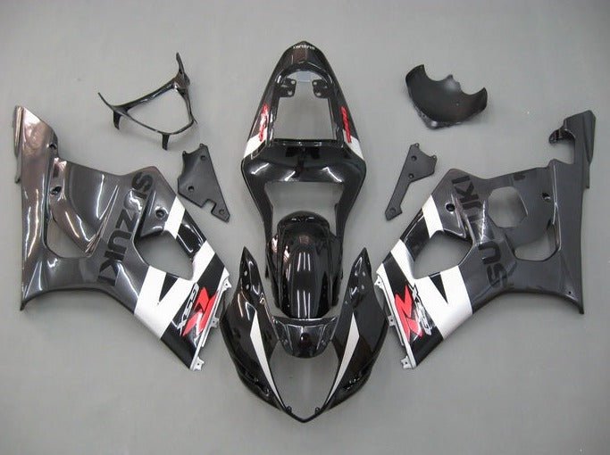 Suzuki GSXR 1000 Fairings (2003-2004) Black, Gray, Silver, Red at KingsMotorcycleFairings.com