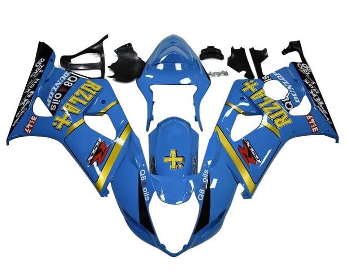 Suzuki GSXR 1000 Fairings (2003-2004) Blue, Yellow, Rizla at KingsMotorcycleFairings.com