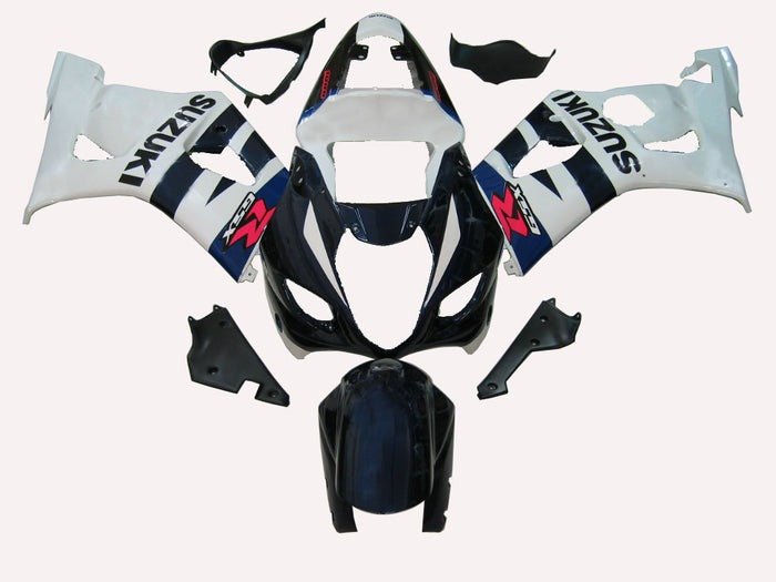 Suzuki GSXR 1000 Fairings (2003-2004) Dark Blue, White at KingsMotorcycleFairings.com