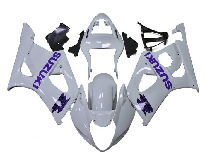 Suzuki GSXR 1000 Fairings (2003-2004) White, Purple at KingsMotorcycleFairings.com