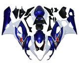 Suzuki GSXR 1000 Fairings (2005-2006) Dark Blue, White at KingsMotorcycleFairings.com