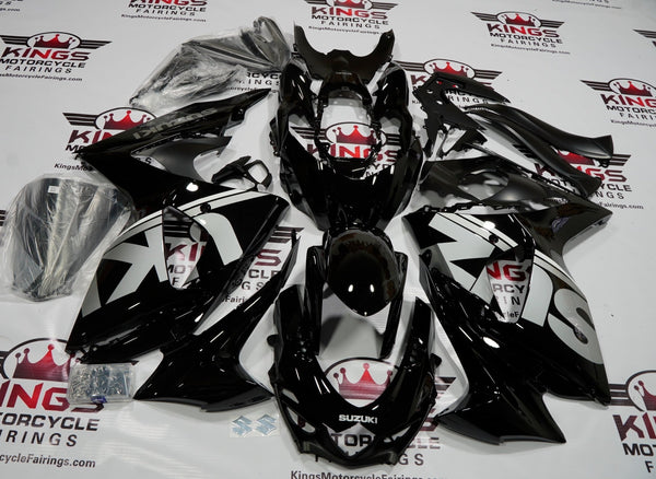 Suzuki GSXR 1000 Fairings  (2009-2016) Black, Silver at KingsMotorcycleFairings.com