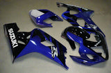 Suzuki GSXR 600 Fairing Kit (2004-2005) Blue, Black, White at KingsMotorcycleFairings.com