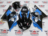 Suzuki GSXR 600 Fairings (2004-2005) Black, Light Blue at KingsMotorcycleFairings.com
