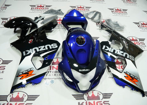 Suzuki GSXR 600 Fairings (2004-2005) Navy Blue, Silver, Black at KingsMotorcycleFairings.com