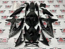 Suzuki GSXR 600 Fairings (2008-2010) Black, Matte Black, Silver Tribal at KingsMotorcycleFairings.com