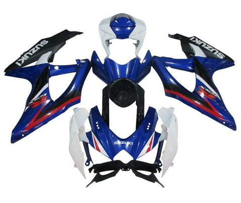 Suzuki GSXR 600 Fairings (2008-2010) Blue, Red, Black, White at KingsMotorcycleFairings.com