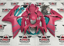 Suzuki GSXR 600 Fairings (2011-2024) Matte Pink, Blue Turquoise at KingsMotorcycleFairings.com