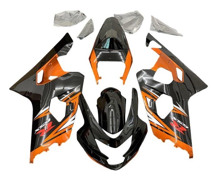 Suzuki GSXR 750 Fairing Kit (2004-2005) Black, Orange, Silver at KingsMotorcycleFairings.com