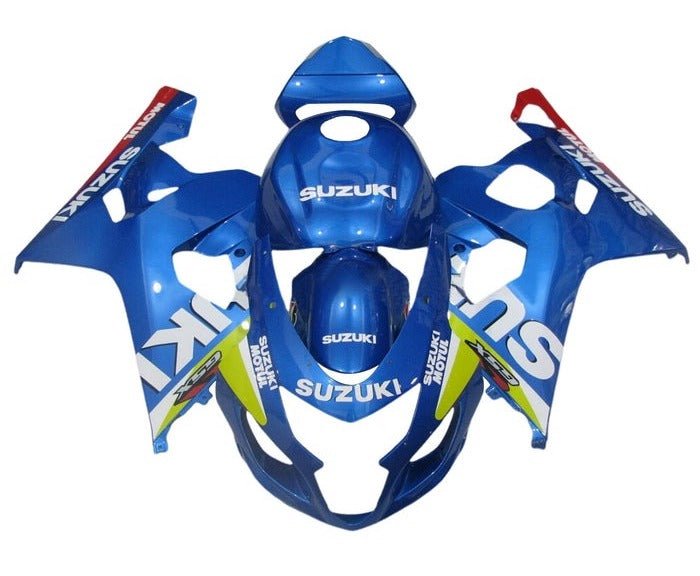 Suzuki GSXR 750 Fairing Kit (2004-2005) Blue, White, Yellow, Red Motul at KingsMotorcycleFairings.com