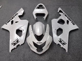 Suzuki GSXR 750 Fairing Kit (2004-2005) Pearl White, Black at KingsMotorcycleFairings.com