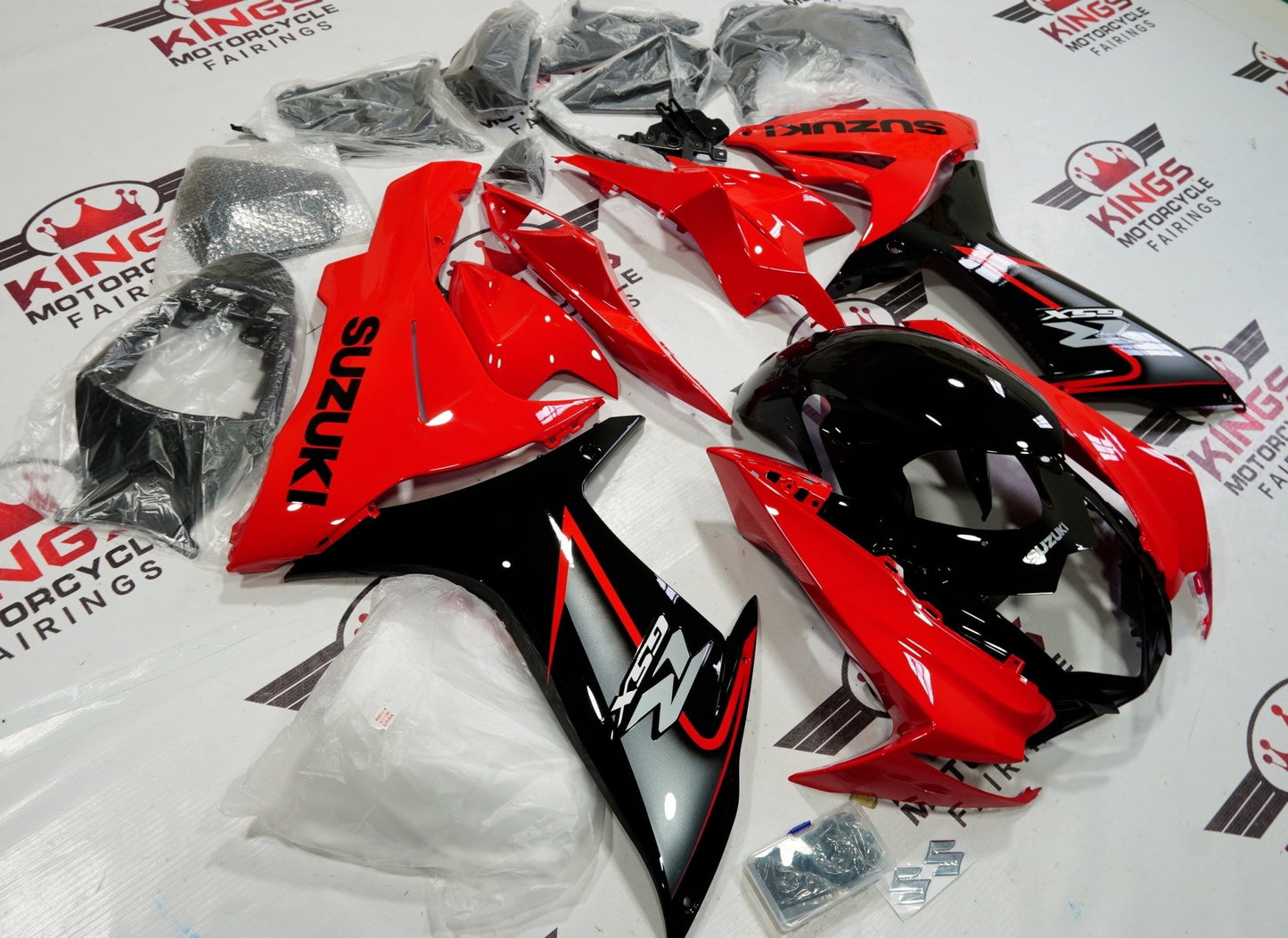 Suzuki GSXR 750 Fairings (2011-2023) Red, Black, Gray at KingsMotorcycleFairings.com
