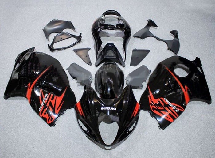 Suzuki Hayabusa Fairing Kit (1999-2007) Black, Red at KingsMotorcycleFairings.com