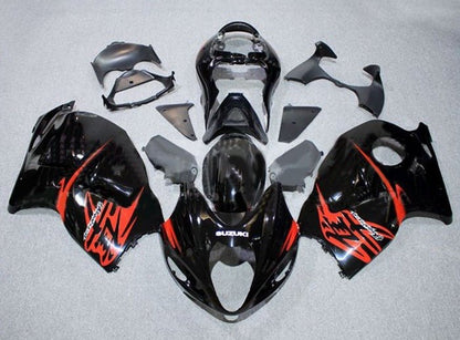 Suzuki Hayabusa Fairing Kit (1999-2007) Black, Red at KingsMotorcycleFairings.com