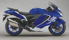 Suzuki Hayabusa Fairing Set (2021-2025) Blue, White at KingsMotorcycleFairings.com