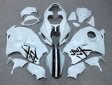Suzuki Hayabusa Fairing kit (1999-2007) White, Black Stripes at KingsMotorcycleFairings.com
