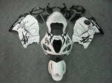 Suzuki Hayabusa Fairing kit (1999-2007) White, Black, Tribal at KingsMotorcycleFairings.com