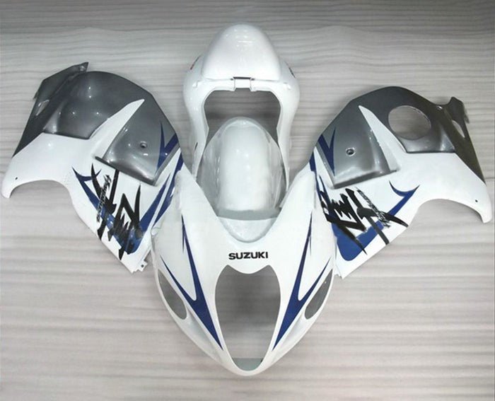 Suzuki Hayabusa Fairing set (1999-2007) White, Silver, Blue at KingsMotorcycleFairings.com