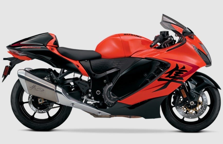 Suzuki Hayabusa Fairings (2021-2025) Matte Orange, Matte Black at KingsMotorcycleFairings.com