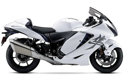 Suzuki Hayabusa Fairings (2021-2025) Matte White at KingsMotorcycleFairings.com