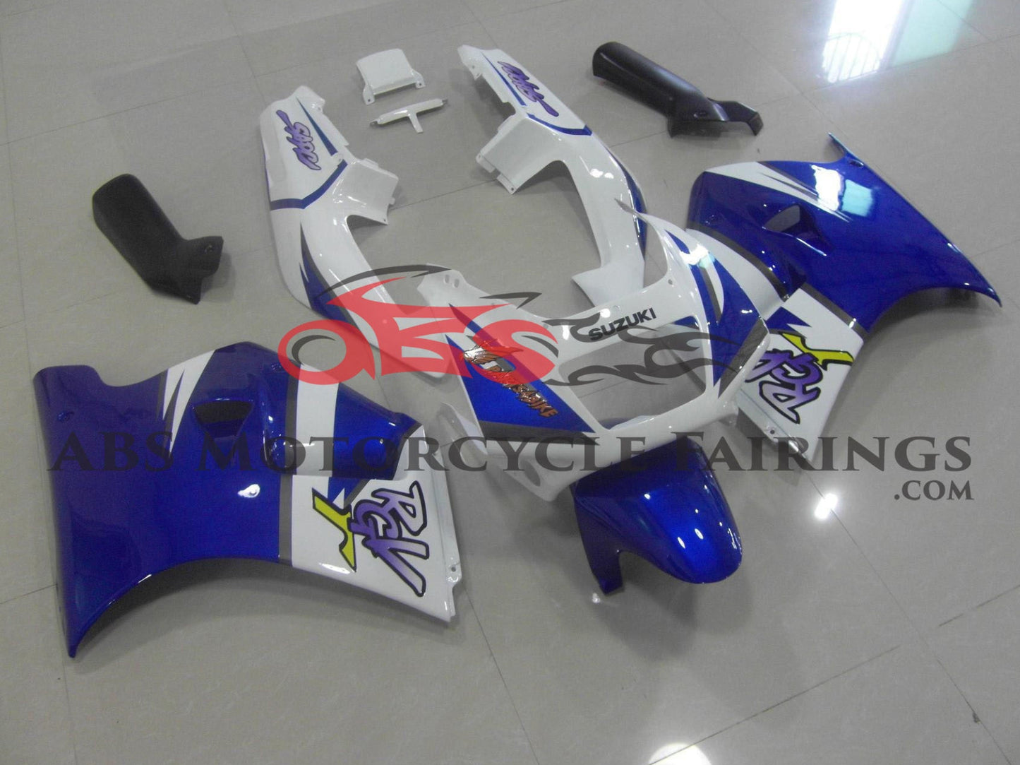Suzuki RGV250 VJ22 Fairings (1991-1996) Blue, White at KingsMotorcycleFairings.com