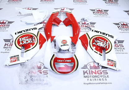 Suzuki RGV250 VJ22 Fairings (1991-1996) White, Red Lucky Strike at KingsMotorcycleFairings.com