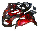 Suzuki TL1000R Fairing Set (1998-2003) Black, Dark Red, Flames at KingsMotorcycleFairings.com
