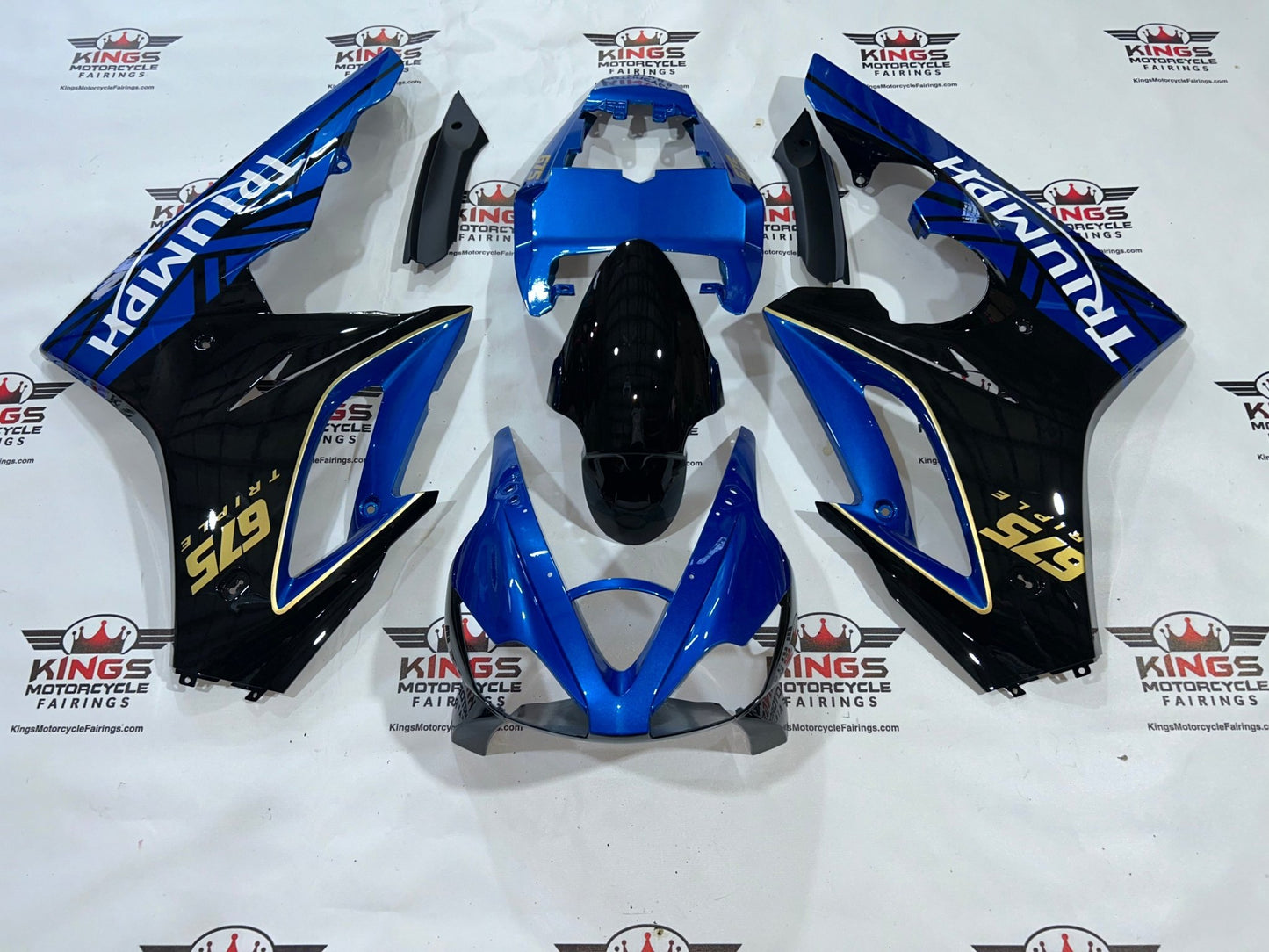 Triumph Daytona 675 (2006-2008) Blue, Black, Gold, White Fairings